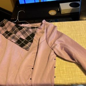 Purple dress with platinum